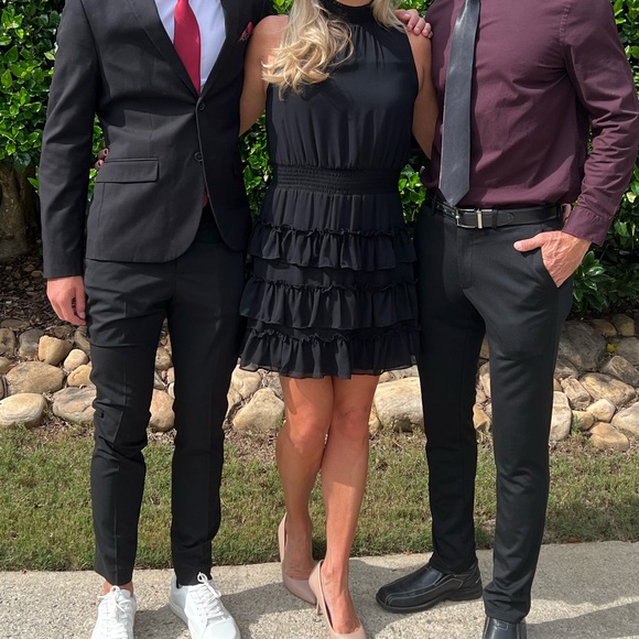 1. State Black Ruffled Mini Dress - Picture 3 of 3